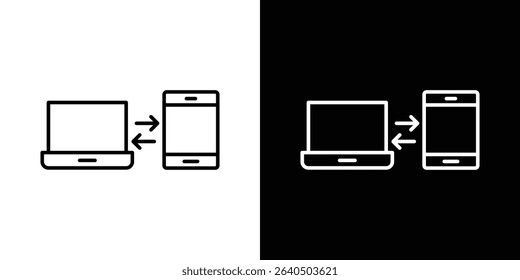 Data transfer icon symbol concept for graphic design, Website, UI. EPS
