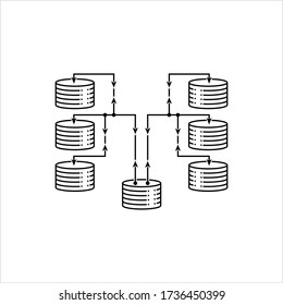 Data Transfer Icon, Data Transmission Icon Vector Art Illustration