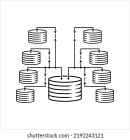 Data Transfer Icon, Data Transmission Icon Vector Art Illustration