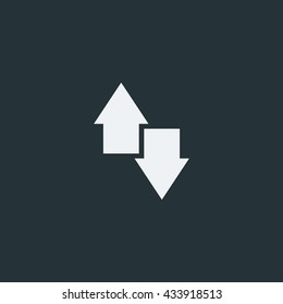Data Transfer icon in trendy flat style background, image jpg, vector eps, flat web, material icon, UI illustration