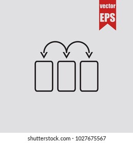Data transfer icon in trendy isolated on grey background.Vector illustration.