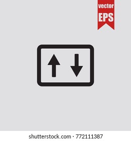 Data transfer icon in trendy isolated on grey background.Vector illustration.