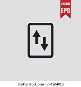 Data transfer icon in trendy isolated on grey background.Vector illustration.

