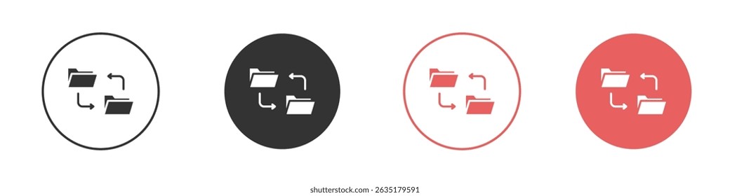 Data transfer icon vector design template simple and clean style