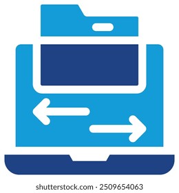 Data transfer icon vector illustration concept for Coding and Development symbol background simple vector