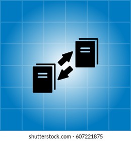 data transfer icon. vector illustration