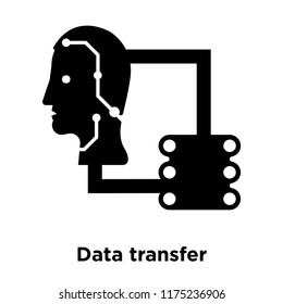 Data transfer icon vector isolated on white background, logo concept of Data transfer sign on transparent background, filled black symbol