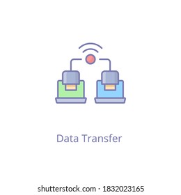 Data Transfer icon in vector. Logotype