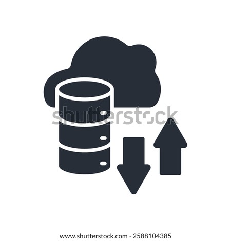 data transfer icon. vector.Editable stroke.linear style sign for use web design,logo.Symbol illustration.