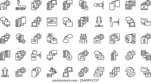 Data transfer icons High-Quality Vector Icons Collection with Editable Stroke. Ideal for Professional and Creative Projects.