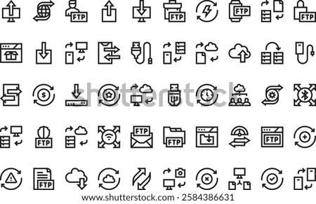 Data transfer icons High-Quality Vector Icons Collection with Editable Stroke. Ideal for Professional and Creative Projects.