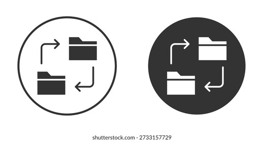 Iconos de transferencia de datos en estilo sólido plano moderno para Diseños UI UX
