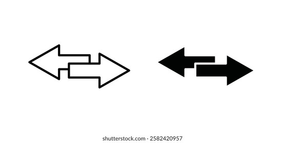 Data transfer icons pack vectors in black flat and strokes