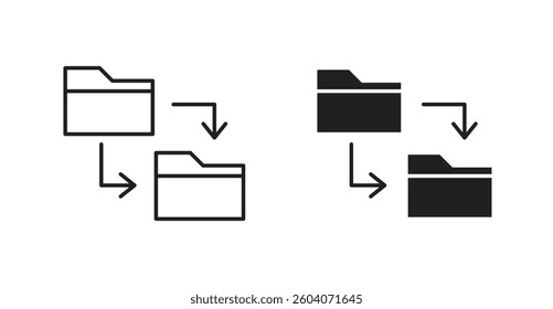 Data transfer icons. thin line vector icons