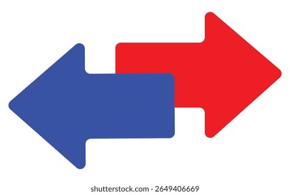 Data transfer icons in two different  color lines arrow. dual color arrow. left-right arrow   - Powered by Shutterstock - Get 15% off with code: PIKWIZARD15