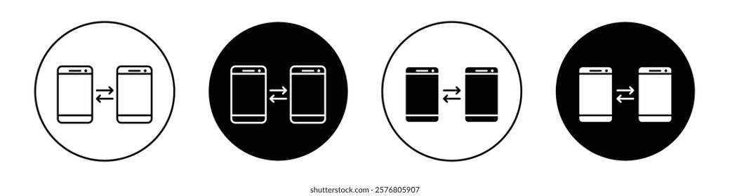 Data transfer icons vector pack for web designs