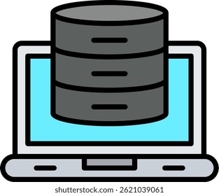 Data Transfer Line Filled Vector Icon Design