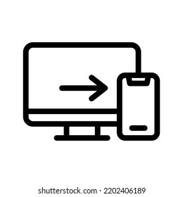 data transfer line icon illustration vector graphic