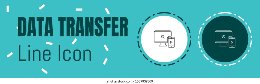 Data Transfer Line icon. Useful Graphic elements for All Kinds of Designing Work.