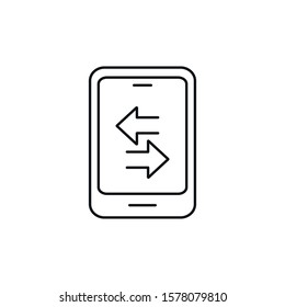 data transfer - minimal line web icon. simple vector illustration. concept for infographic, website or app.