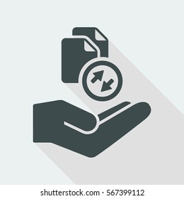 Data transfer services- Minimal vector icon