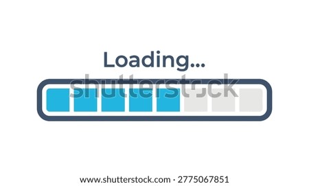 Data transfer status indicator, minimalist progress bar collection, flat interface style, installation, buffering, web, waiting, and download