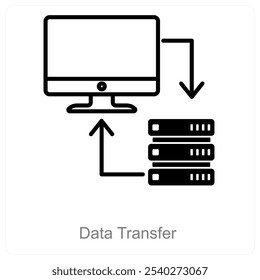 Data Transfer and technology icon concept