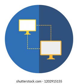 Data transfer trendy icon on white background for web graphic
