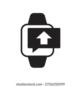 Data transfer and upload glyph icon