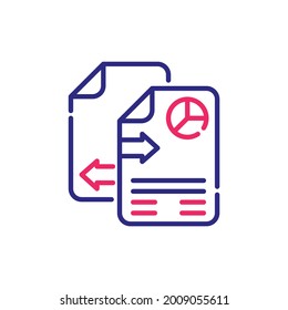 data transfer vector 2 colors style icon. EPS 10 File web analytics symbol