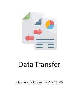 data transfer vector flat Icon Design illustration. Web Analytics Symbol on White background EPS 10 File