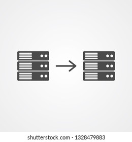 Data transfer vector icon sign symbol