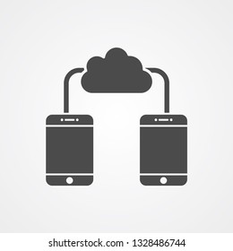Data transfer vector icon sign symbol