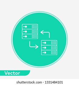 Data transfer vector icon sign symbol
