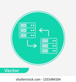 Data transfer vector icon sign symbol