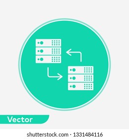 Data transfer vector icon sign symbol