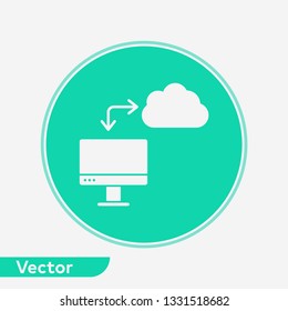 Data transfer vector icon sign symbol