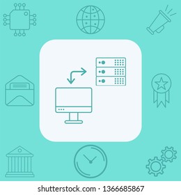 Data transfer vector icon sign symbol