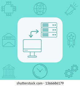 Data transfer vector icon sign symbol