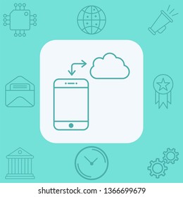Data transfer vector icon sign symbol