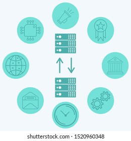 Data transfer vector icon sign symbol