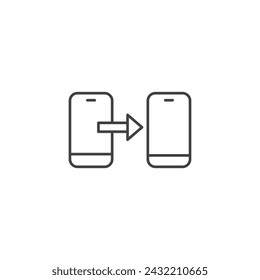 Data Transfer Vector Line Icon illustration.