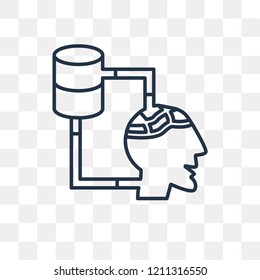 Data transfer vector outline icon isolated on transparent background, high quality linear Data transfer transparency concept can be used web and mobile