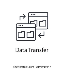 Data Transfer vector outline Icon Design illustration. Miscellaneous Symbol on White background EPS 10 File
