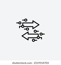 Data transferline vector icon. EPS 10