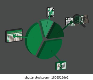 Data transform to HR Analytics chart vector