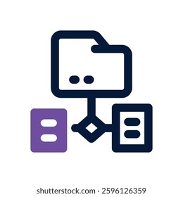 data transformation dual tone icon. Sleek and modern vector icon for websites, mobile apps, marketing materials, and corporate design. Fully scalable and ready to use.