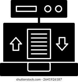 Data Transformation Glyph Vector Icon Design