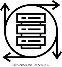 Data Transformation Icon Element For Design