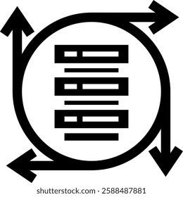 Data Transformation Icon Element For Design